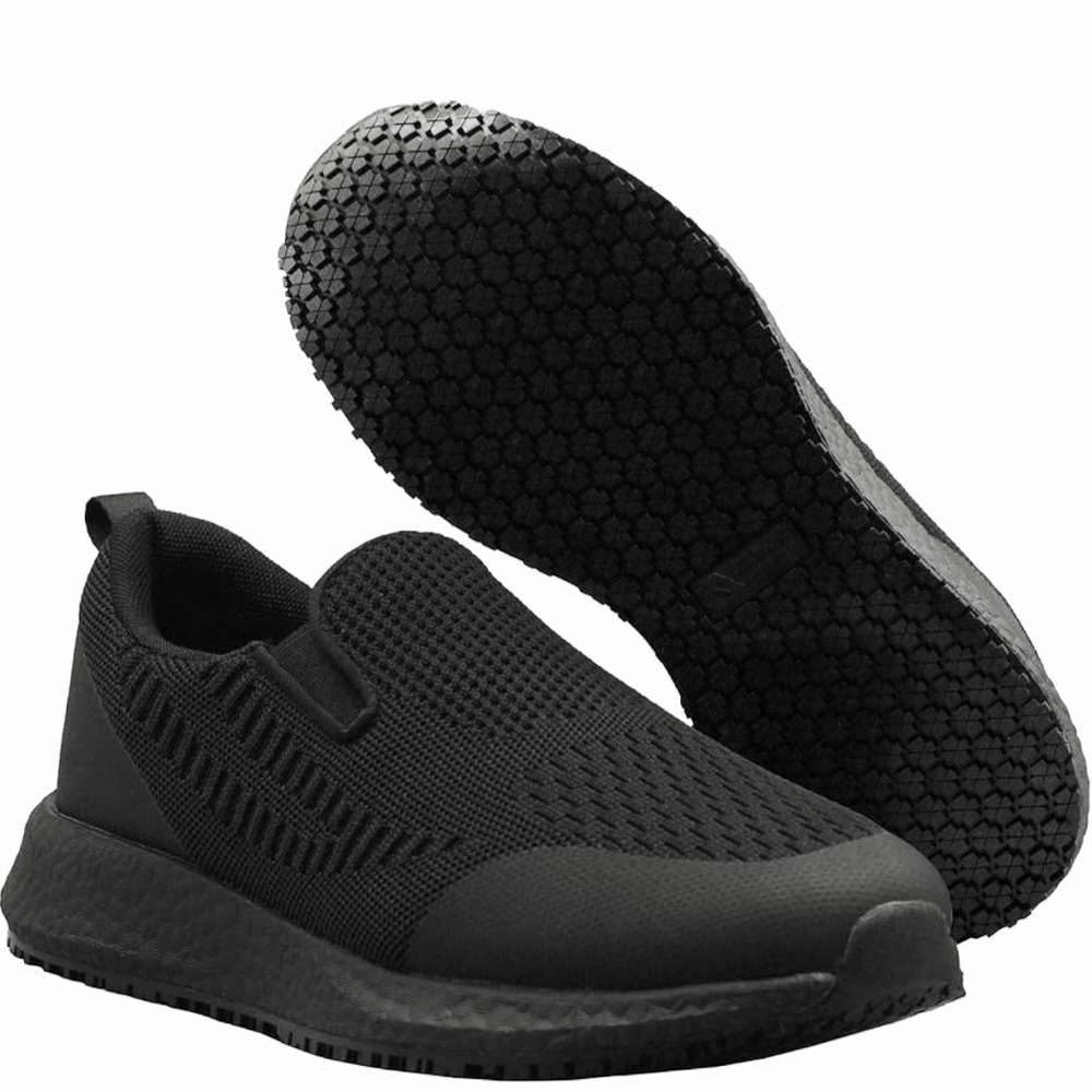 All Day Grip Slip Resistant Work Shoes Women's 9.5 Black Restaurant Nursing - Picture 2 of 9
